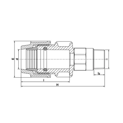 Raccordo maschio di transizione polietilene/metallo