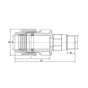 Raccordo maschio di transizione polietilene/metallo